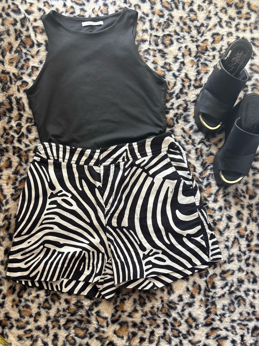 Trina Turk Zebra Print Women’s Shorts - Black & White